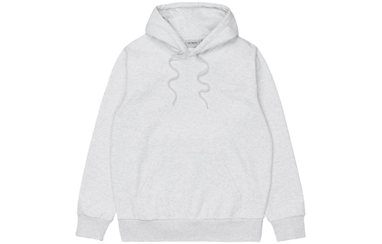 Carhartt WIP FW21 Embroidered Logo Hoodie Light Gray Unisex I028937-482-90