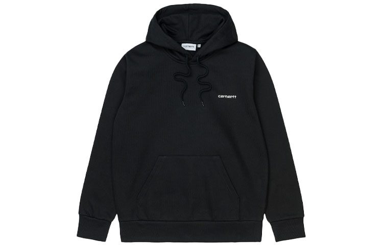 Carhartt WIP FW21 Embroidered Logo Hoodie Unisex Black I028937-0D2-XX