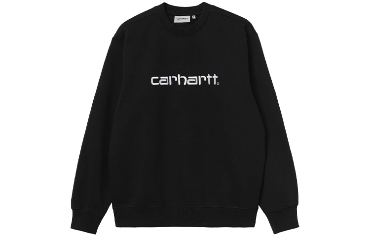 Carhartt WIP FW21 Embroidered Print Pullover Hoodie Black (). I030229_0D2_XX