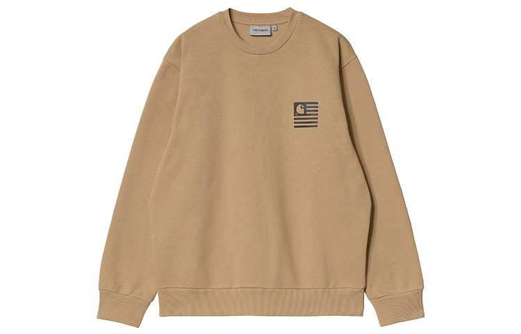 Carhartt WIP FW21 Geometric Print Crewneck Loose Fit Sweatshirt Brown Men I029528-0IA-XX