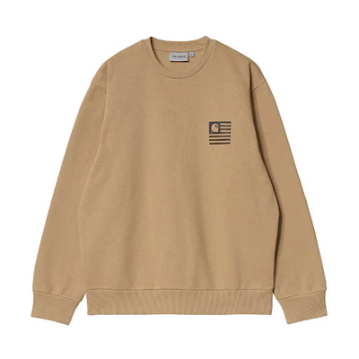 Carhartt WIP FW21 Geometric Print Crewneck Loose Fit Sweatshirt Brown Men I029528-0IA-XX