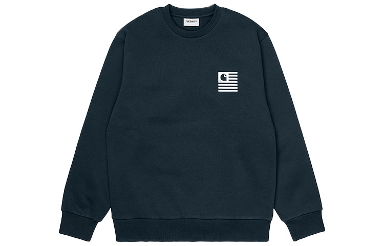Carhartt WIP FW21 Geometric Print Crewneck Sweatshirt Blue () I029528-0IV-XX