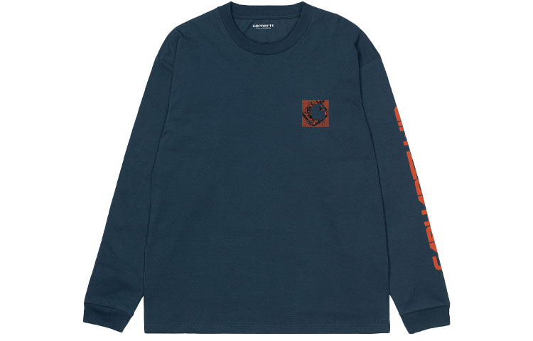 Carhartt WIP FW21 Graphic Logo Crewneck Sweatshirt Navy Blue () I0296060-E0XX