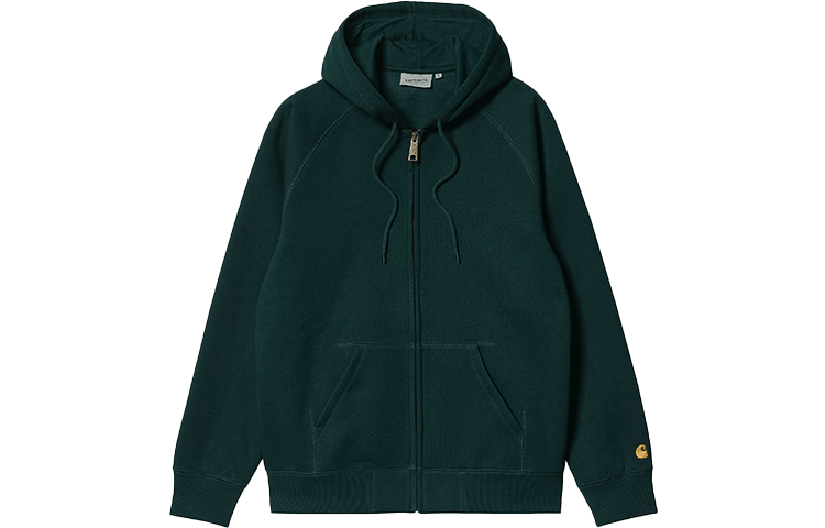 Carhartt WIP FW21 Hooded Jacket with Sleeve Embroidery Unisex Deep Green I026385-0JJ-XX