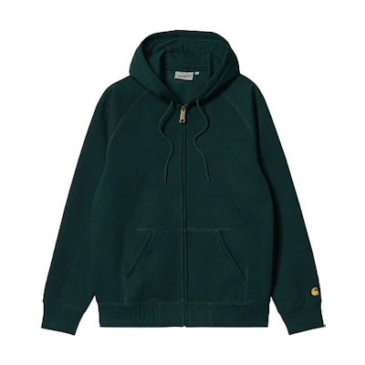 Carhartt WIP FW21 Hooded Jacket with Sleeve Embroidery Unisex Deep Green I026385-0JJ-XX
