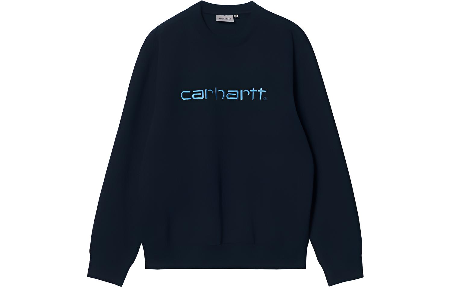 Carhartt WIP FW21 Logo Embroidered Crewneck Sweatshirt Navy - I030229-0JD-XX