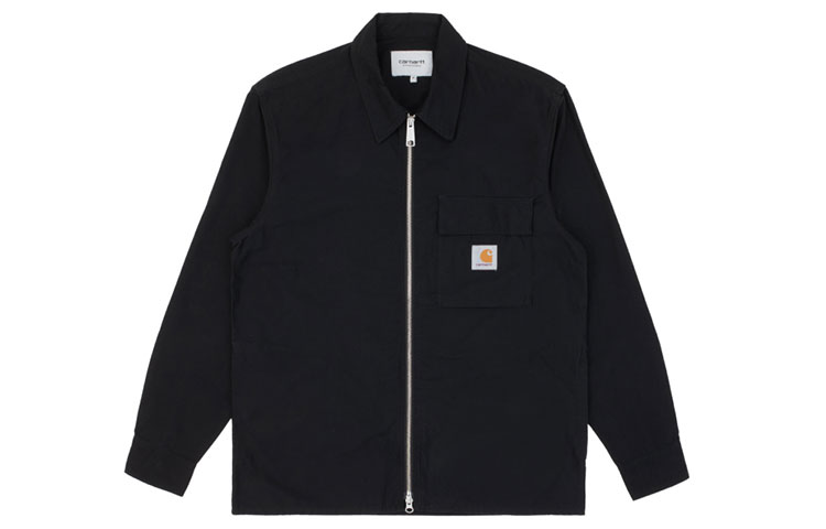 Carhartt WIP FW21 Logo Pocket Zip Workwear Jacket Black I028543-89-00