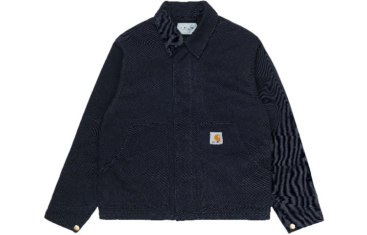 Carhartt WIP FW21 Logo Print Zip Long Sleeve Jacket Navy - I028673-1C-02