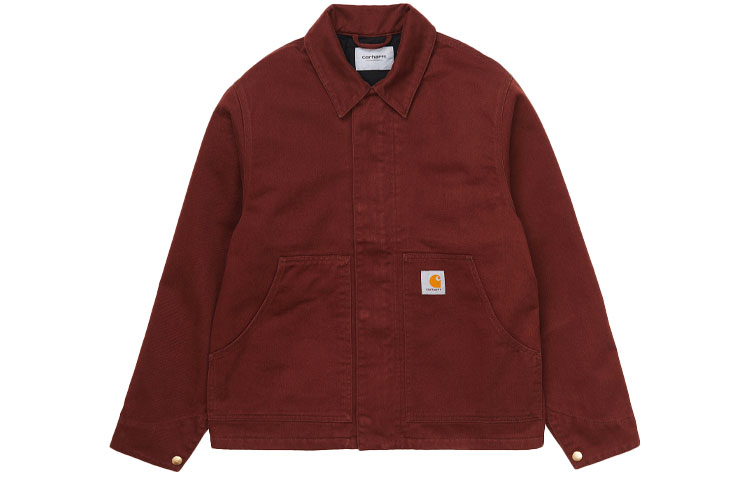Carhartt WIP FW21 Plain Zip-Up Collared Jacket Red Male I028673-0EG-02