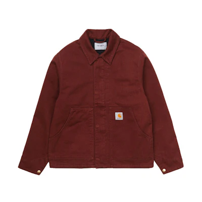 Carhartt WIP FW21 Plain Zip-Up Collared Jacket Red Male I028673-0EG-02