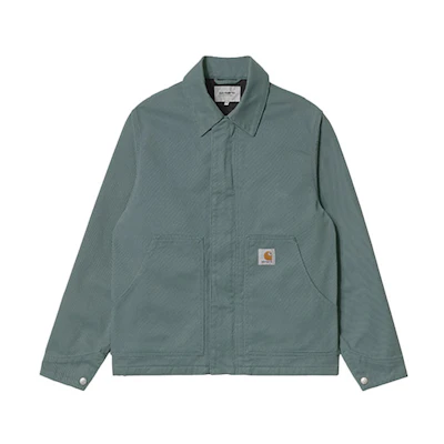 Carhartt WIP FW21 Solid Color Zip-Up Collar Jacket Green Menswear I028673-0ER-02