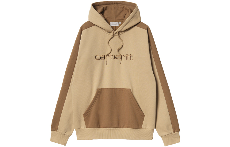 Carhartt WIP FW21 Unisex Loose Fit Embroidered Logo Hoodie Khaki I029575-0JW-XX