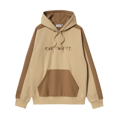 Carhartt WIP FW21 Unisex Loose Fit Embroidered Logo Hoodie Khaki I029575-0JW-XX