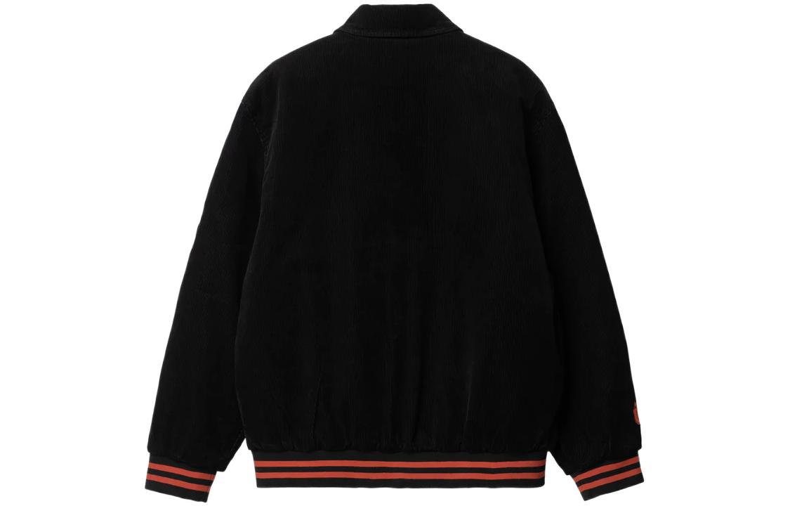 Lookbook Carhartt WIP FW22 Jaket Hitam Sulam Butang Depan I030819-18F-XX