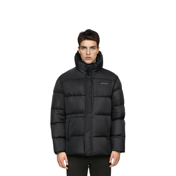 Carhartt WIP FW22  Black Logo Print Stand Collar Down Jacket. I030822-00E-XX 圖 7