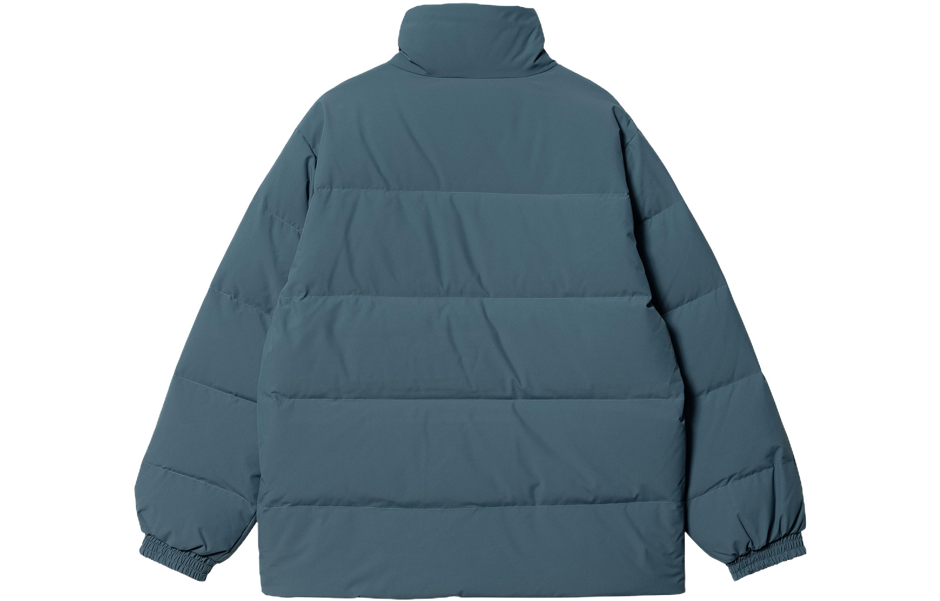 Carhartt WIP FW22  Blue Solid Letter High Collar Down Jacket Winter Wear. I029450-18H-XX 圖 3