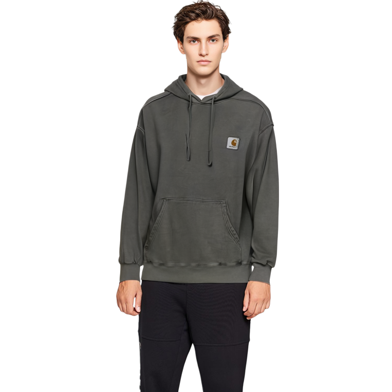 Purchase Carhartt WIP FW22  Grey Solid Color Pullover Hoodie. I029523-SOT