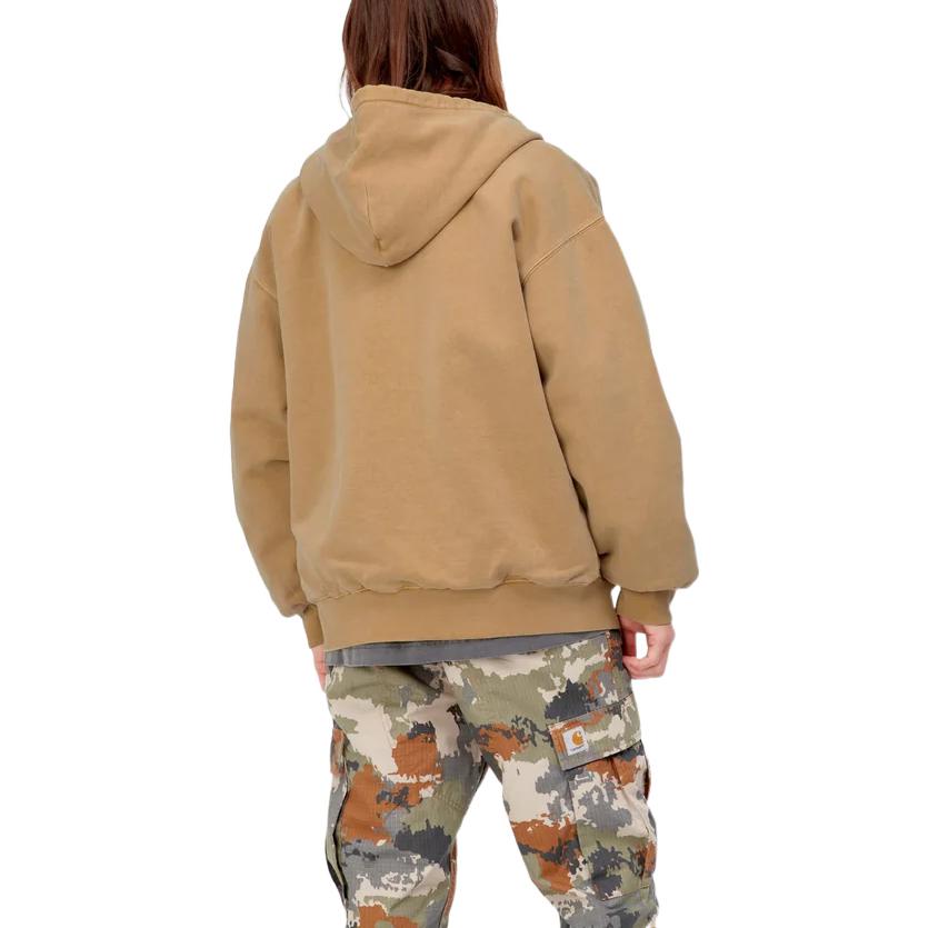 Carhartt WIP FW22  Light Brown Logo Patch Zip-Up Hoodie Jacket. I029524-07E-GD 圖 5