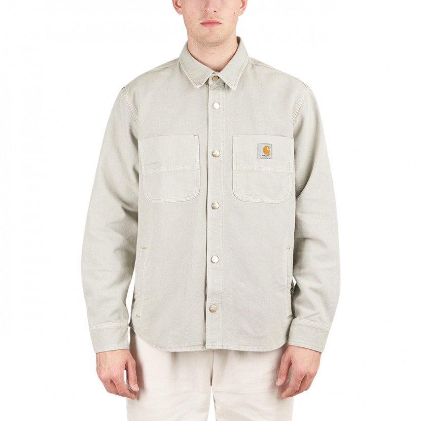 Carhartt WIP FW22  Light Green Button-Up Shirt Jacket with Logo Patch. I028662-0EY-WF 圖 3