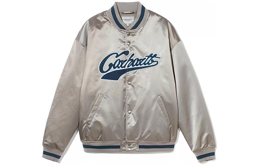 Order Carhartt WIP FW22 徽標拼接灰色棒球外套 長袖 CHXJKA222044J-119470