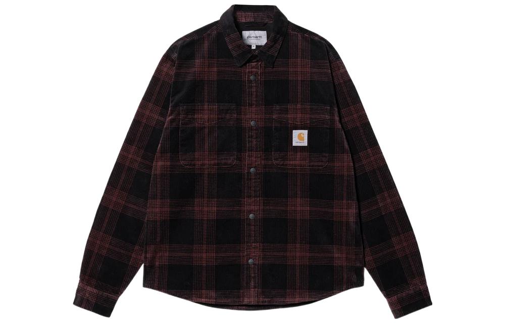 Carhartt WIP FW22  Plaid Long Sleeve Shirt Dark Red I030788-12N-XX
