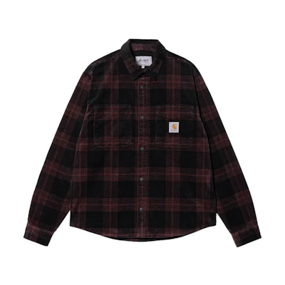 Carhartt WIP FW22 Plaid Long Sleeve Shirt Dark Red I030788-12N-XX