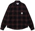 Order Carhartt WIP FW22 Plaid Long Sleeve Shirt Dark Red I030788-12N-XX