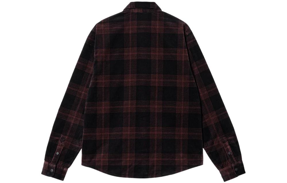 Lookbook Carhartt WIP FW22  Plaid Long Sleeve Shirt Dark Red I030788-12N-XX