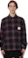Shop Carhartt WIP FW22 Plaid Long Sleeve Shirt Dark Red I030788-12N-XX