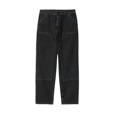 Carhartt WIP FW22 Washed Mid-Rise Loose Straight Jeans - Black I030463-89-06
