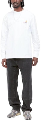 カーハート WIP FW22 ウォッシュド ミッドライズ ルーズ ストレートジーンズ - ブラック I030463-89-06 Shop カーハート WIP FW22 ウォッシュド ミッドライズ ルーズ ストレートジーンズ - ブラック I030463-89-06