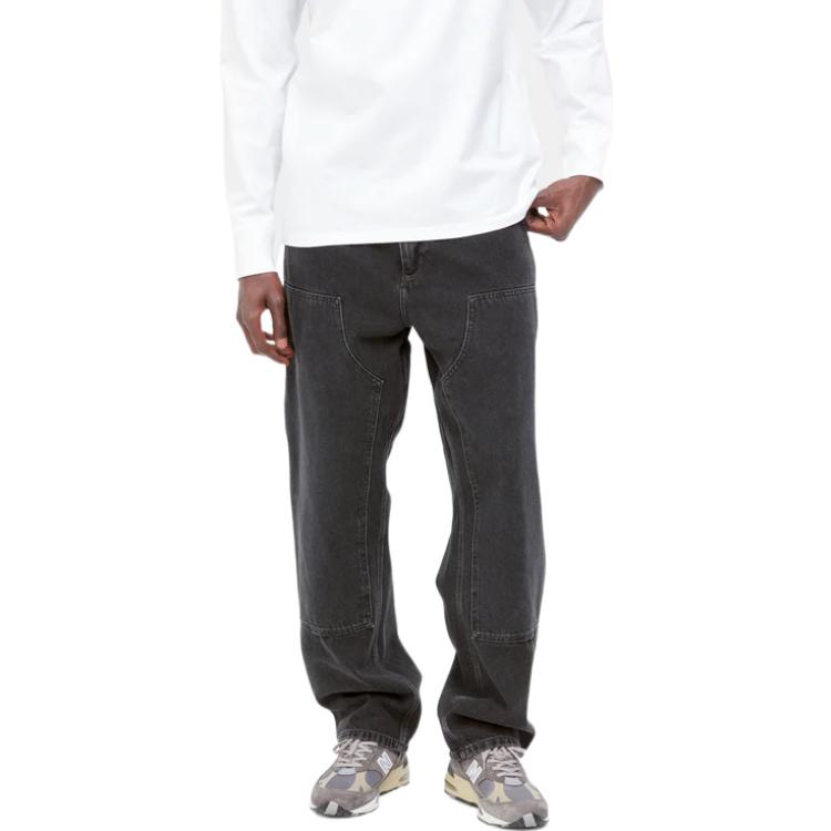 Purchase カーハート WIP FW22 ウォッシュド ミッドライズ ルーズ ストレートジーンズ - ブラック I030463-89-06