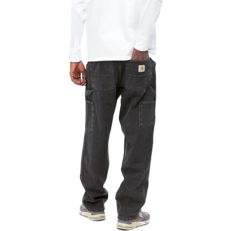 Details for カーハート WIP FW22 ウォッシュド ミッドライズ ルーズ ストレートジーンズ - ブラック I030463-89-06