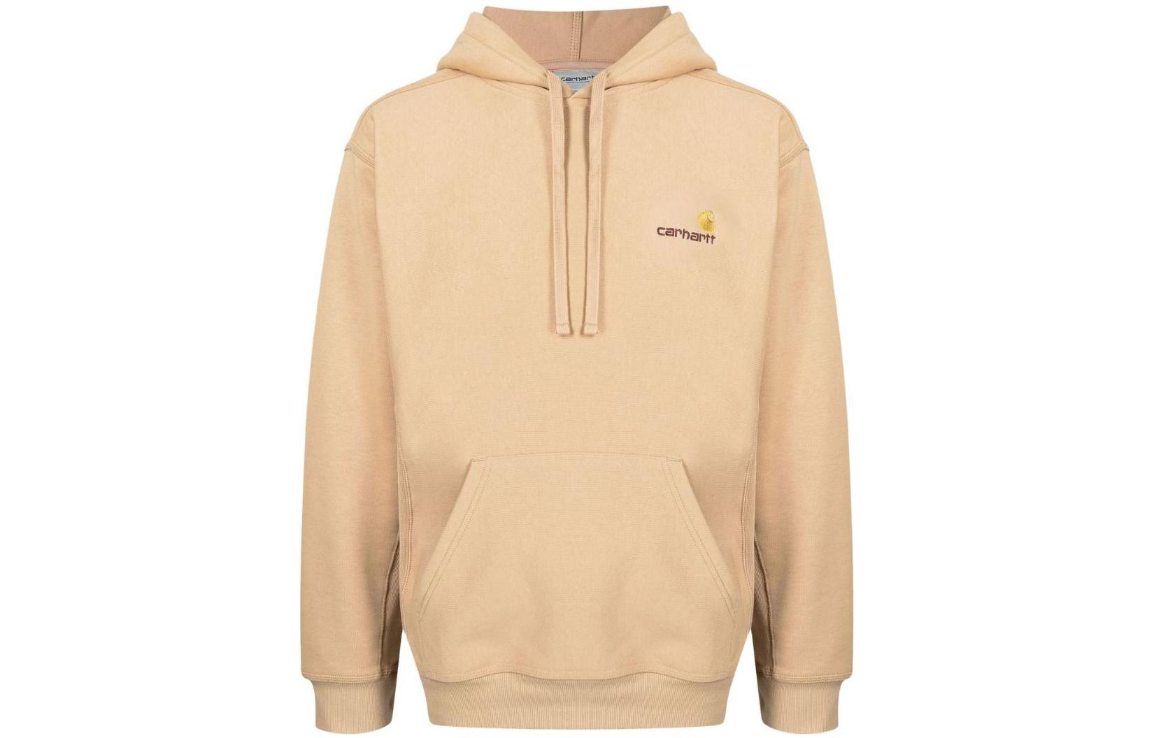 Carhartt WIP FW22 American Script Logo Hoodie Beige I028279DUSTY
