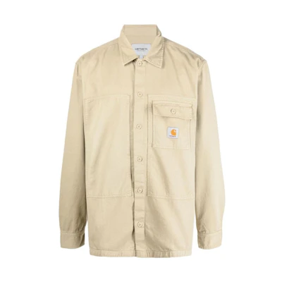 Carhartt WIP FW22 Beige Button-Up Long Sleeve Jacket Men I030765GARMENT