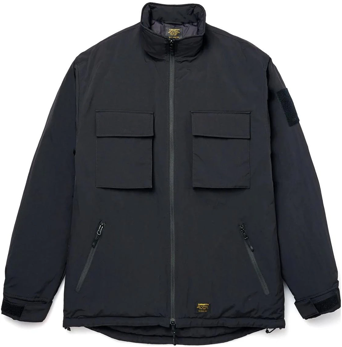 carhartt-wip-fw-22-black-high-neck-zip-casual-loose-fit-jacket-a222016-89-xx