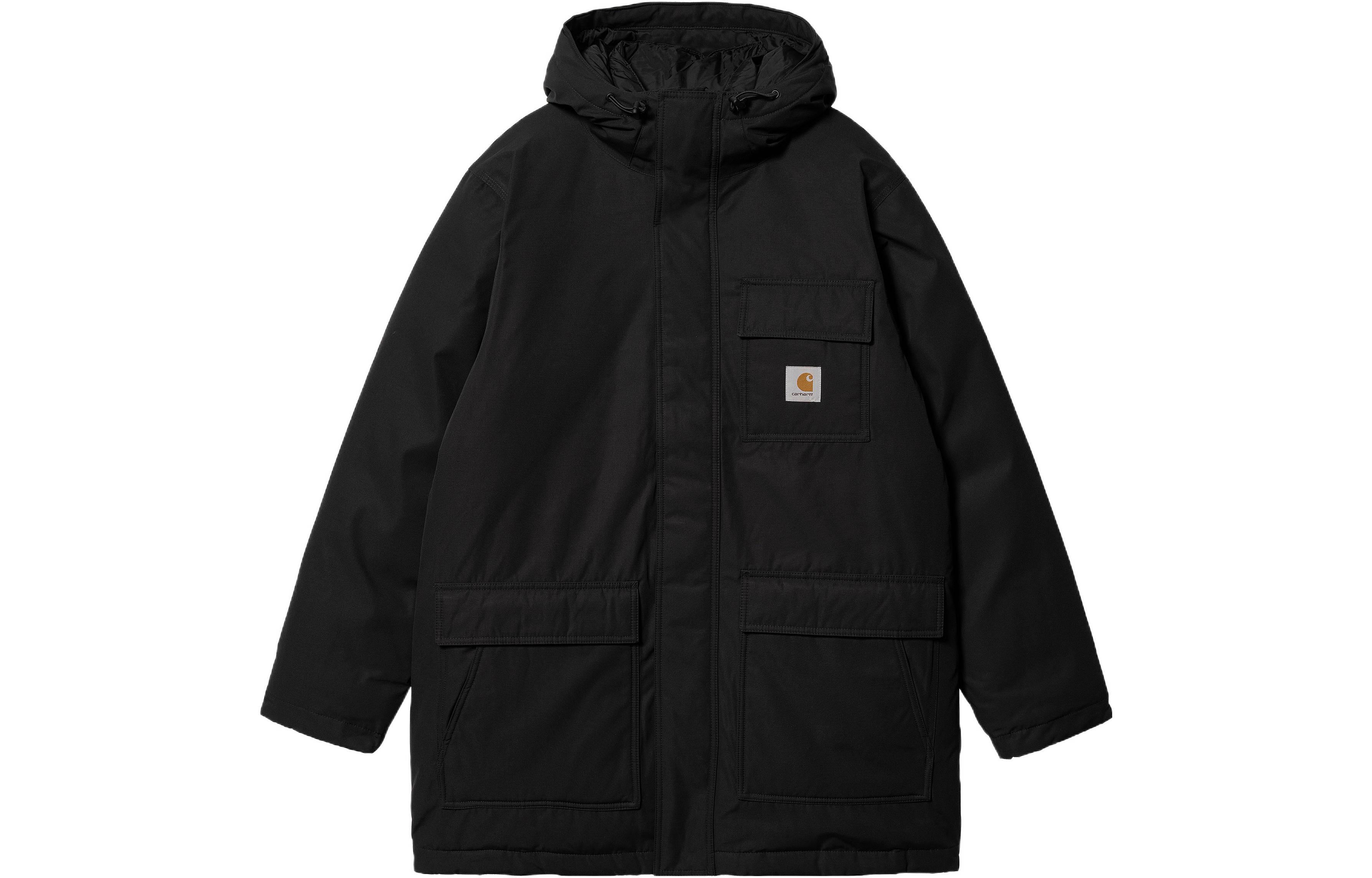 Carhartt WIP FW22 Black Hooded Multi-Pocket Jacket  Outerwear. I030832-00E-XX