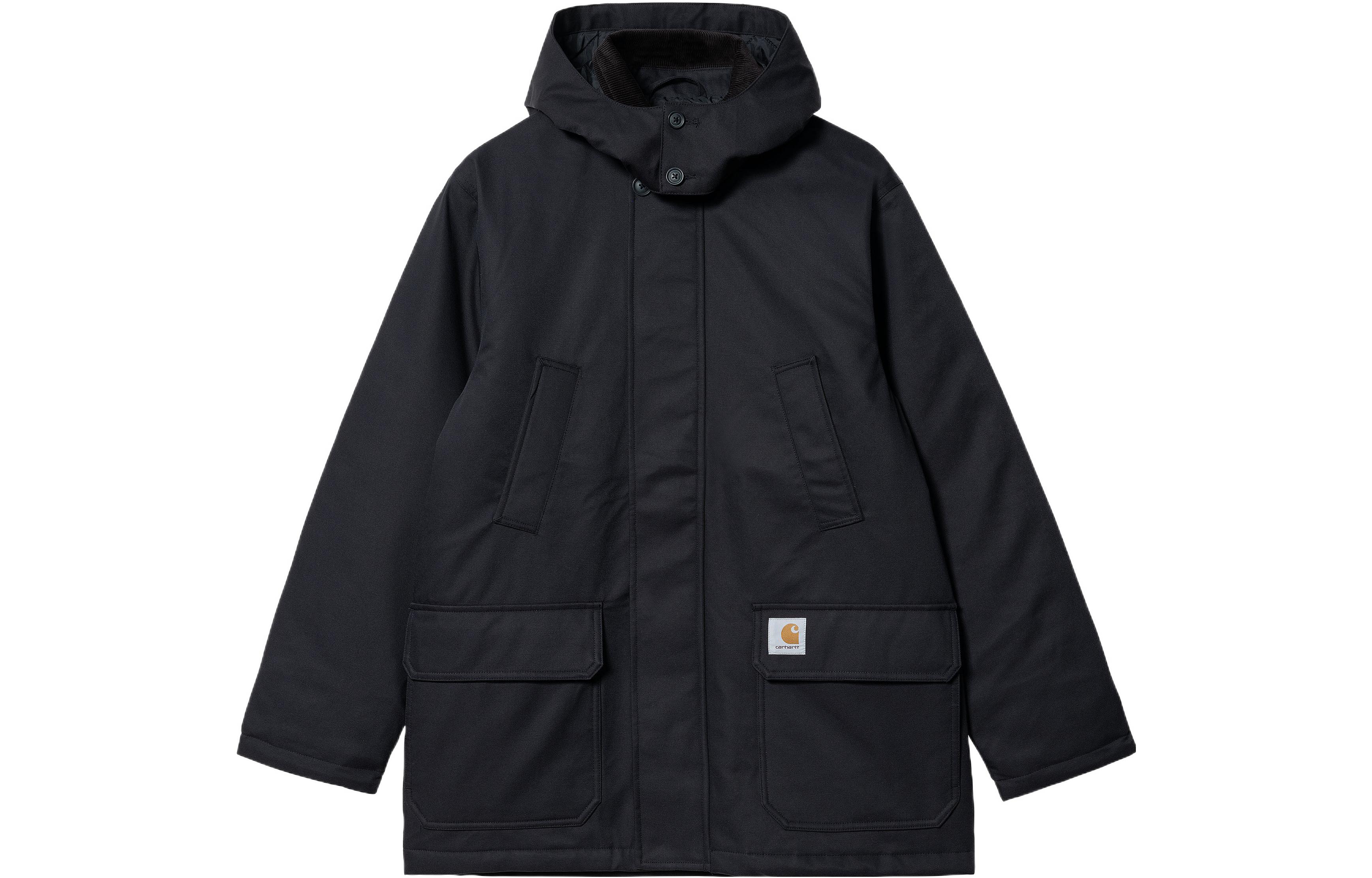 Buy Carhartt WIP FW22 Black Long Sleeve Hoodie Pocket Coat I030831-00E-XX