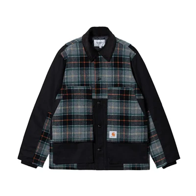 Carhartt WIP FW22 Black Plaid Slim Fit Long Sleeve Jacket I029456-0ZF-XX