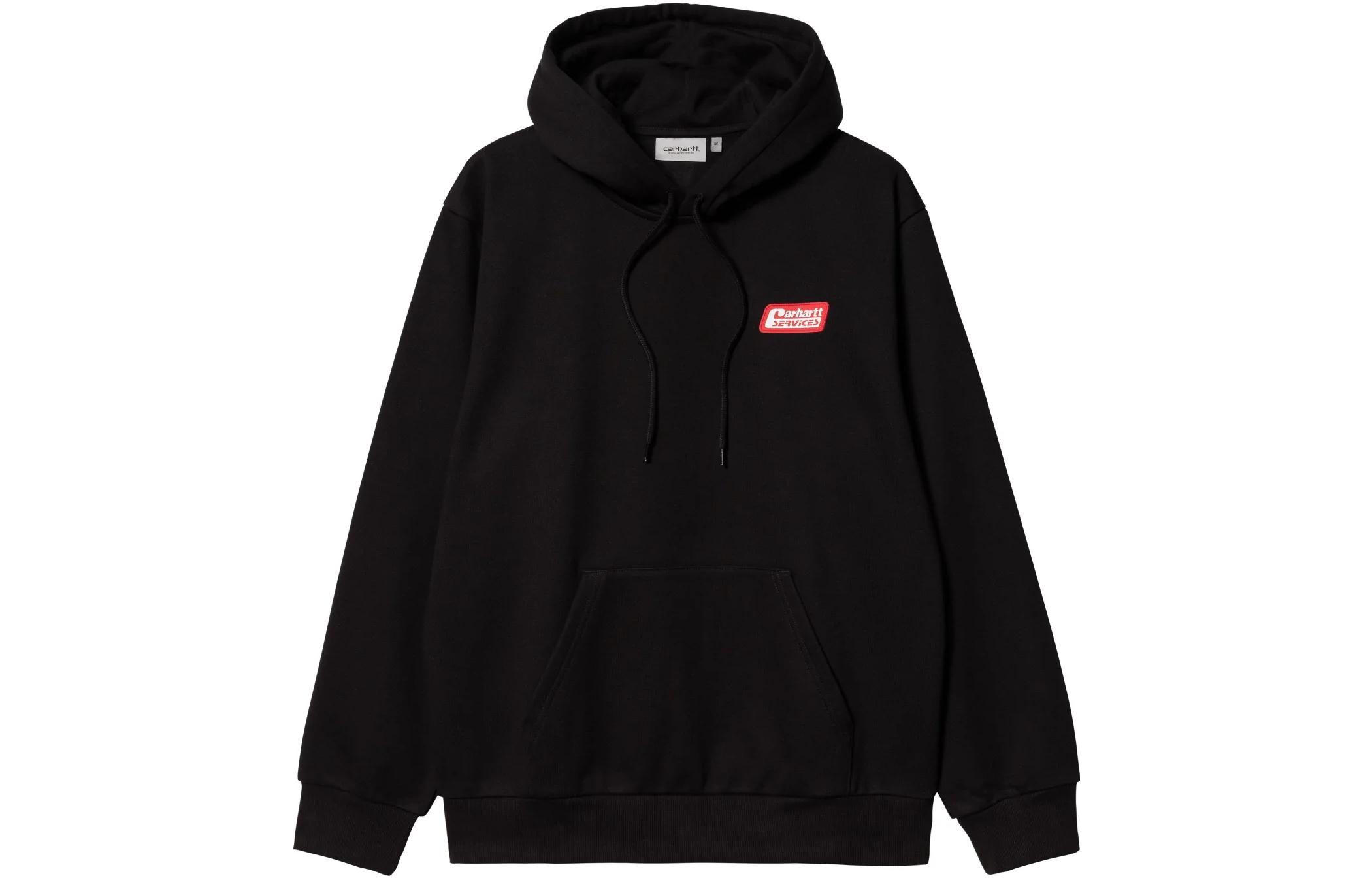 Carhartt WIP FW22 Black Pullover Hoodie with Logo Print for Men I031013-89-XX