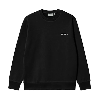 Carhartt WIP FW22 Black Pullover Sweatshirt with Letter Print I031242-0D2-XX