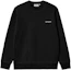 Order Carhartt WIP 2022秋冬款黑色字母印花连帽衫 I031242-0D2-XX