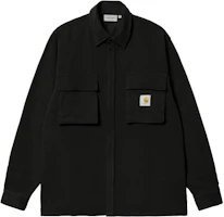 Carhartt WIP FW22 Black Solid Long-Sleeve Shirt Jacket for Men I030920-89-06 Carhartt WIP FW22 Black Solid Long-Sleeve Shirt Jacket for Men I030920-89-06