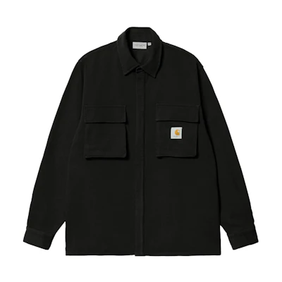 Carhartt WIP FW22 Black Solid Long-Sleeve Shirt Jacket for Men I030920-89-06
