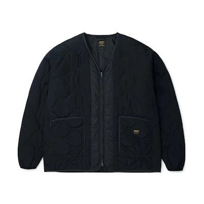 Carhartt WIP FW22 Black Zip-Up V-Neck Jacket with Logo Print A222019-89-XX