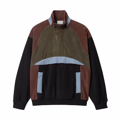 Carhartt WIP FW22 Brody Half-Zip Pullover Sweatshirt Black/Brown Men. I030926-15B-XX