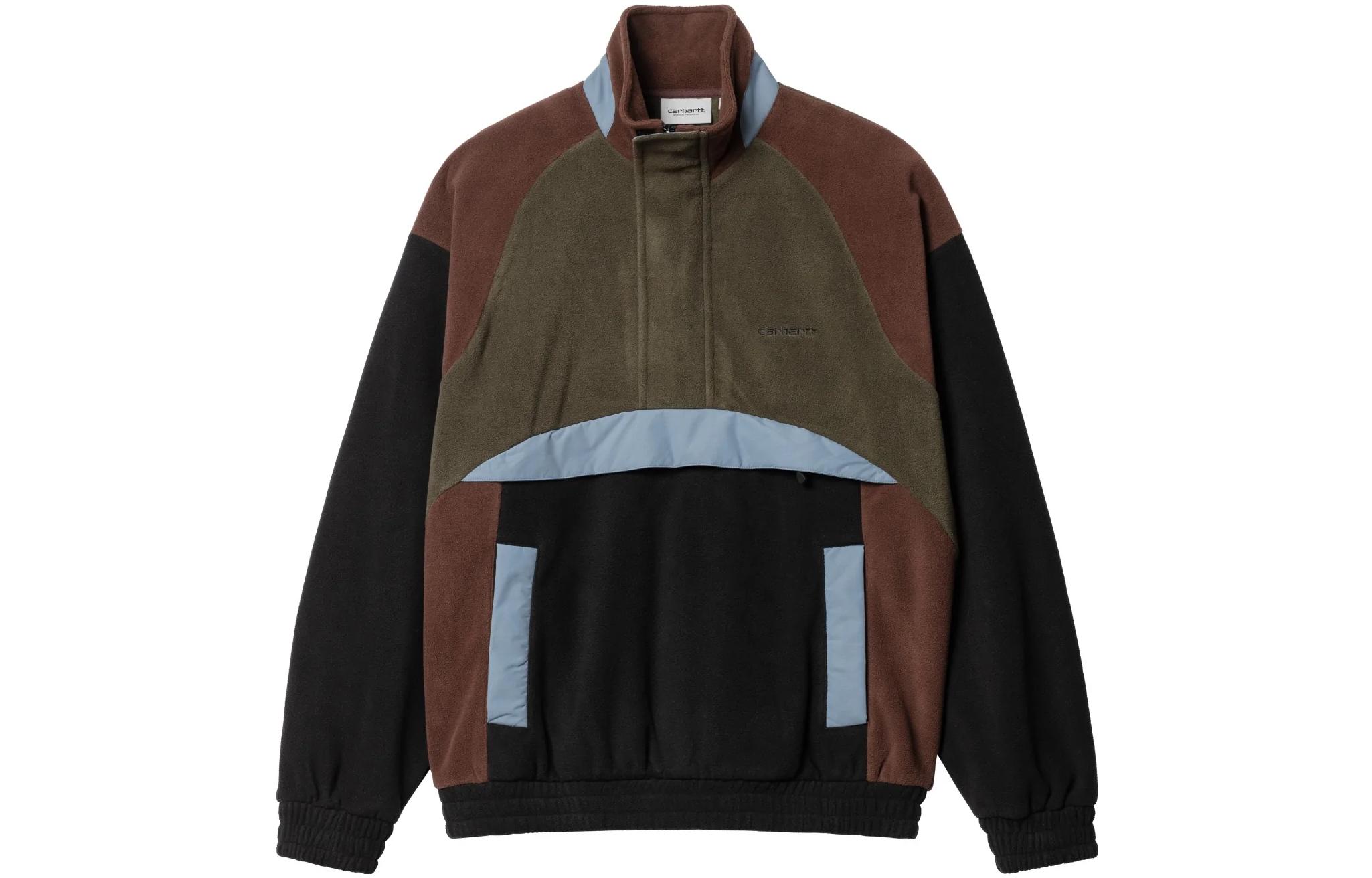 Order Carhartt WIP FW22 Brody Half-Zip Pullover Sweatshirt Hitam/Coklat Pria. I030926-15B-XX