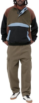 Carhartt WIP FW22 Brody Half-Zip Pullover Sweatshirt Hitam/Coklat Pria. I030926-15B-XX Shop Carhartt WIP FW22 Brody Half-Zip Pullover Sweatshirt Hitam/Coklat Pria. I030926-15B-XX