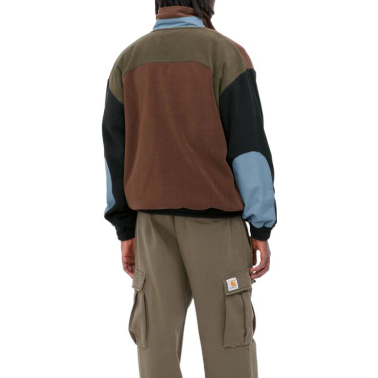 Details for Carhartt WIP FW22 Brody Half-Zip Pullover Sweatshirt Hitam/Coklat Pria. I030926-15B-XX