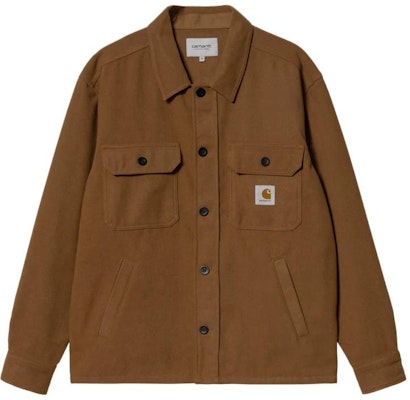 Carhartt WIP FW22 Brown Shirt Jacket with Dual Chest Pockets. I030792-HZ-XX Order Carhartt WIP FW22 Brown Shirt Jacket with Dual Chest Pockets. I030792-HZ-XX